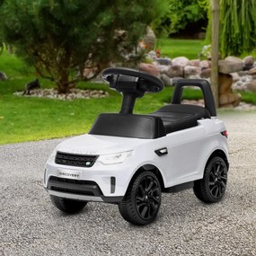AIYAPLAY Mașinuță Electrică pentru Copii 18 Luni-5 Ani cu Licență Land Rover cu Muzică, USB și MP, 65x43x40 cm ,Alb | Aosom Romania