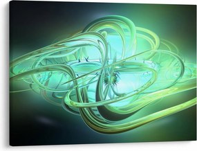 Tabloul cu abstracție verde (70x50 cm)