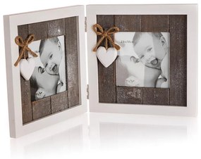 Ramă foto dublă SOLID HEART pentru 2 fotografii