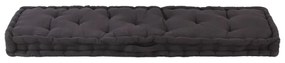 Perna podea canapea din paleti, negru, 120 x 40 x 7 cm, bumbac 1, Negru, 120 x 40 x 7 cm