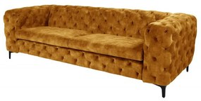 Canapea fixa eleganta Modern Barock 235cm, galben mustar
