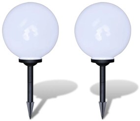 Lampi solare de gradina in forma de glob cu tepusa LED 2 buc. 2, 30 cm, 1