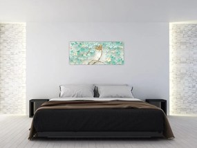 Tablou cu flori și fluturi (120x50 cm)