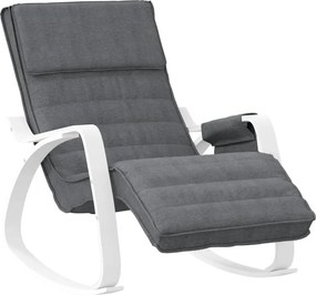 vidaXL Scaun balansoar, gri închis, material textil