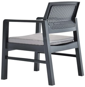 Set mobilier de gradina Culoare negru, OBASI