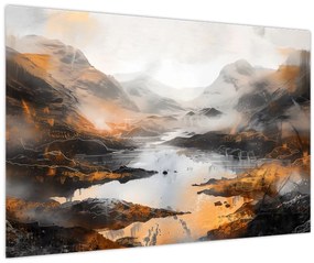 Tablou - Pictura peisajelor montane (90x60 cm)