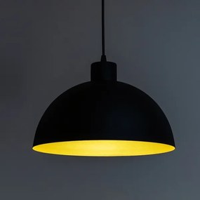 Pendul VESPER pe cablu, 1xE27/15W/230 V, Ø 18 cm, negru/auriu