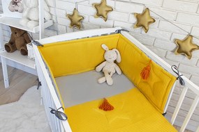 Baby Nellys 3 set de atelier Lenjerie de pat vafe - muștar 120x90