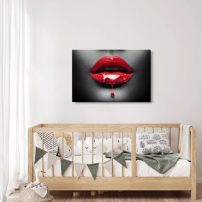 Tablou cu buze de femeie (90x60 cm)