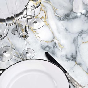 Față de masă lavabilă ø 160 cm Marquina – douceur d'intérieur