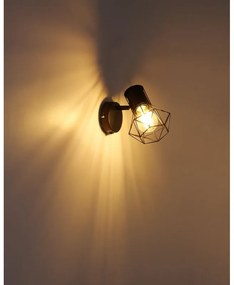 Aplica de perete design industrial PRISKA negru