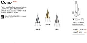 Lustra/Pendul design decorativ Cono sp1 crom