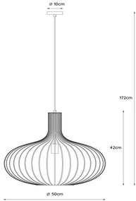 Lustră pe cablu MANUELA 1xE27/60W/230V d. 50 cm verde Lucide 78374/50/33
