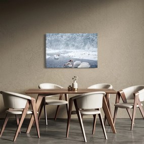 Tablou cu lebăde (90x60 cm)