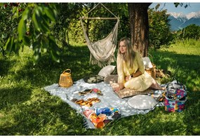 Scaun suspendat gri PALAK cu suport negru