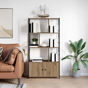 vidaXL Raft pentru cărți stejar artizanal 80 x 30 x 155.5 cm