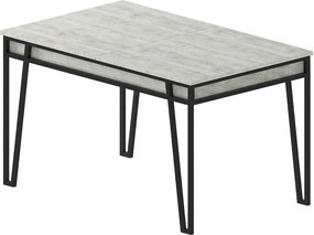 Masa 855DTE4602, gri/negru, PAL melaminat/metal, 132/170x80x76 cm