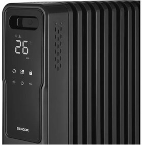 Sencor - Radiator electric pe ulei cu 11 aripioare, 1000/1200/2400 W, 230 V, Wi-Fi, negru