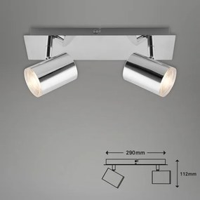 Briloner 2731-028 - Aplică de baie BANYO 2xGU10/5W/230V crom lucios