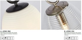 Pendul sticla deco stil modern Elixir clar / satin nickel 43581-1SN SRT