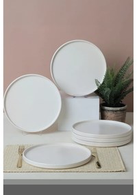 Farfurii albe 6 buc. din ceramică ø 27 cm – Hermia