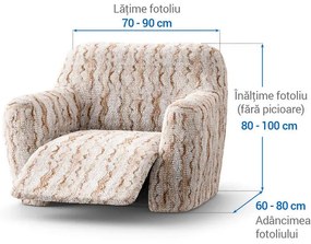 Huse bielastice OCEANO NOU bej fotoliu de relaxare (l. 70 - 90 cm)