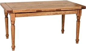 Masa extensibila, L160(290) 90 H80 cm, natur antichizat, lemn masiv