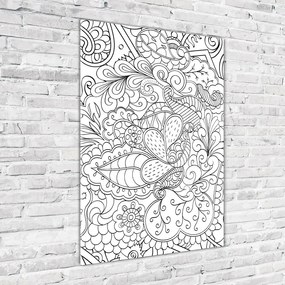 Fotografie imprimată pe sticlă zentangle fundal