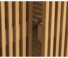 Dulap în culoare naturală cu aspect de lemn de stejar 95x140 cm Tiber – Unique Furniture