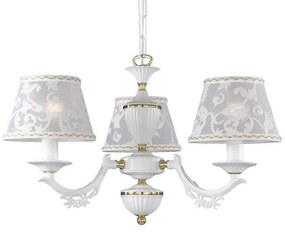 Candelabru 3 brate design italian din alama cu metal alb 9630
