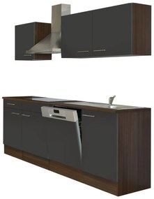 Mobilă de bucătărie Yorki 220, corp din stejar Yorki, cu față antracit satinat