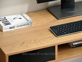 Masă PC Gavon (stejar negru + negru). 1109759