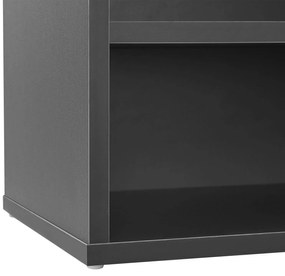 Suport pantofi cu capac rabatabil și șezut căptușit 60 x 30 x 44 cm gri
