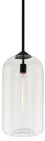 Pendul design vintage-industrial DISTRICT big, abajur transparent