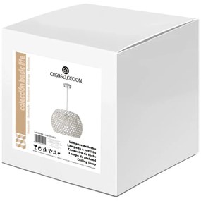 Lustră crem cu abajur din bambus ø 35 cm – Casa Selección