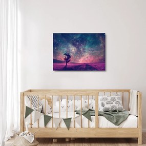 Tablou pe sticlă - Cer de noapte din alta dimensie (70x50 cm)