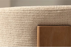 Scaune de dining crem 2 buc. tapițate Nadia – MOME