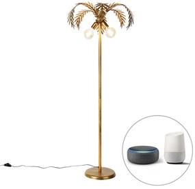 Lampă de podea inteligentă aurie 156 cm inclusiv 2 wifi G95 - Botanica