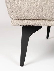 Canapea bej extensibilă cu tapițerie din țesătură bouclé 184 cm Cielke – White Label