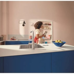 GROHE 30601DC0 - Baterie pentru chiuvetă BLUE PURE cu pipa extractibilă, finisaj inox