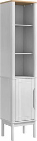 vidaXL Dulap de baie înalt cu raft cu ușă FLORO Alb 35 x 30 x 160 cm