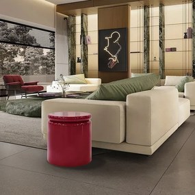 Masuta laterala rotunda din MDF Nola rosu