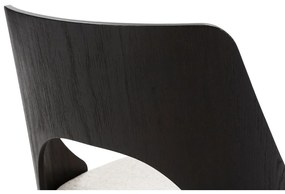 Scaune de dining negre/crem 2 buc. tapițate Gilda – MOME