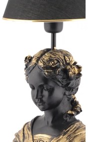 Lampă de masă OPELYA 1xE27/40W/230V negru/auriu