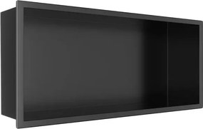 Raft incastrat dreptunghiular Balneo Wall-Box One cu rama 45x20x10 cm negru mat