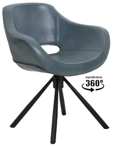Scaun rotativ dining din piele naturala ✔ model TREPIED