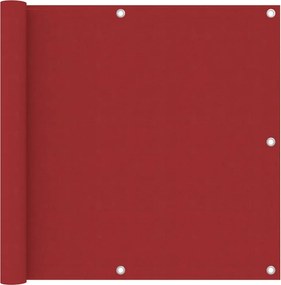 vidaXL Paravan de balcon, roșu, 90 x 400 cm, țesătură oxford