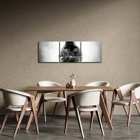 Tablou - Un călugăr într-o mănăstire (cu ceas) (90x30 cm)