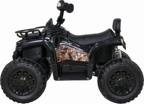 ATV Electric cu acumulator pentru copii NOVOKIDS™ Madness Quad PRO , Cu melodii si lumini, Lungime 100 cm, 3-8 ani , Max 30 kg , Roti EVA, 12V, Negru