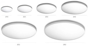Lustra / Plafoniera LED design slim MALTA R 60 4000K alba